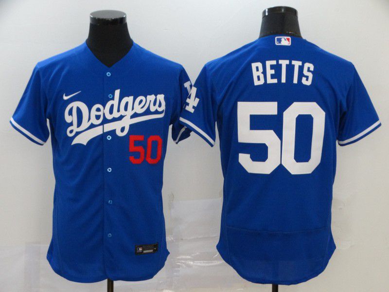 Men Los Angeles Dodgers #50 Betts Blue Elite Nike Elite MLB Jerseys->boston red sox->MLB Jersey